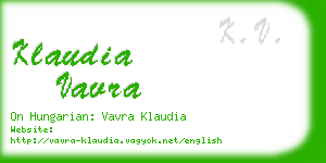 klaudia vavra business card